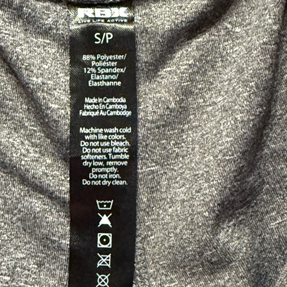 Ⓜ️RBX Gray High Rise Performance Leggings Small 7/8 Length EUC - Picture 2 of 4